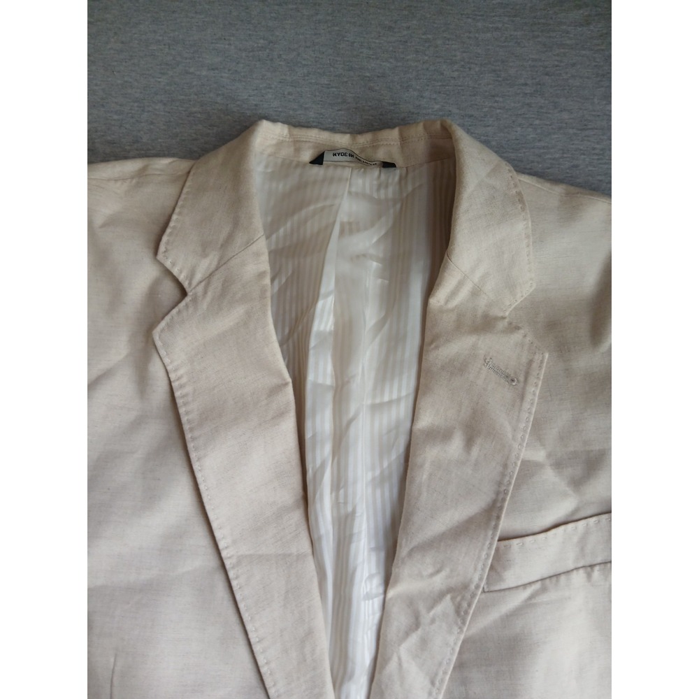 Banana Republic Blazer Mens 46 R Linen Flax Two Button Notch Collar Classic Fit - Picture 5 of 16
